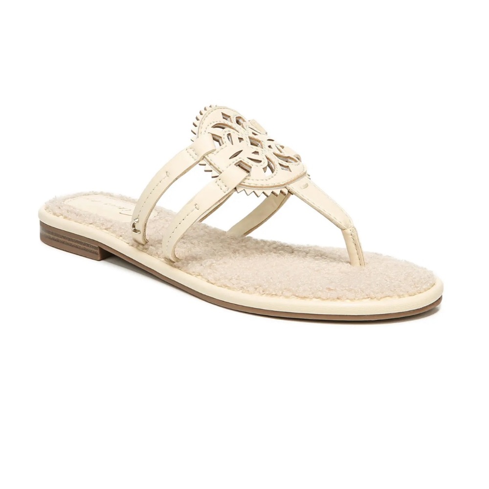 Circus NY by Sam Edelman Canyon Laser Cut Faux Shearling Thong Sandal